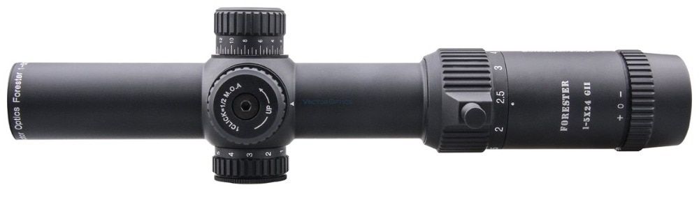 VectorOpticsGenIIForester1-5x24Riflescope30mmCenterDotIlluminatedFitsAR15223762mmAirgunAirsoftHuntin-33004646104