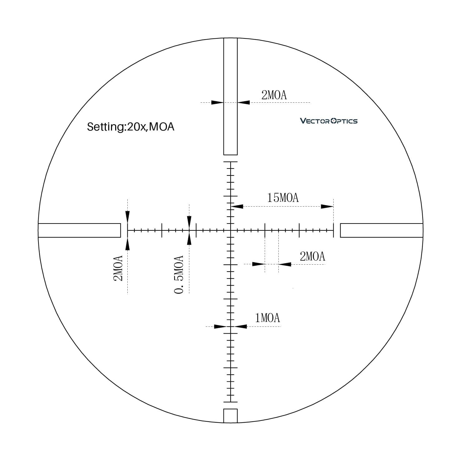 VectorOpticsHutingGen28-32x50mmLongEyeReliefRifleScopewith30mmMountGlassReticleTacticalLockTurretsFl-32767351175