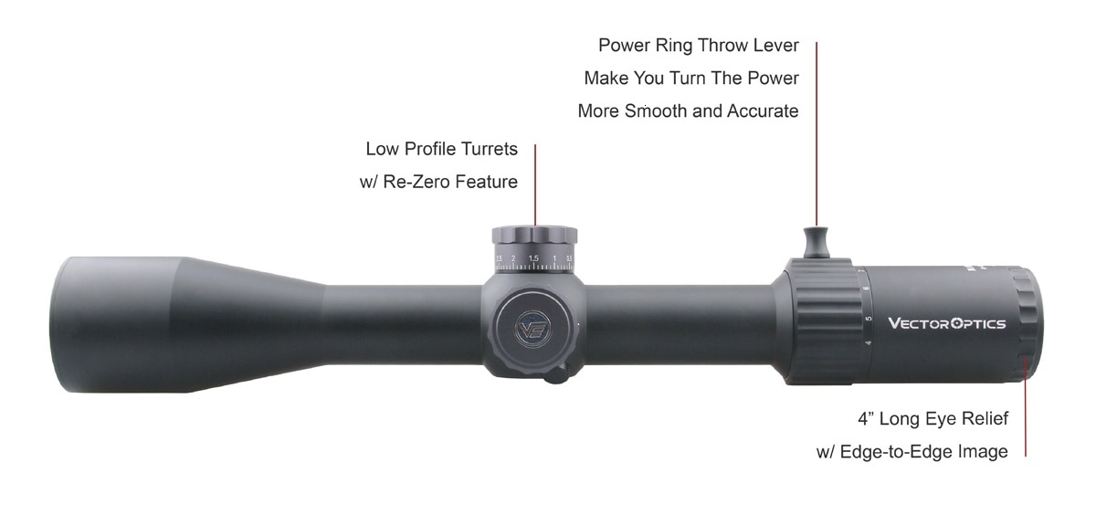 VectorOpticsMarksman4-16x44FFPTacticalRiflescope110MILRifleScope30mmMonotubeforSniperTargetShootingH-4000174700619