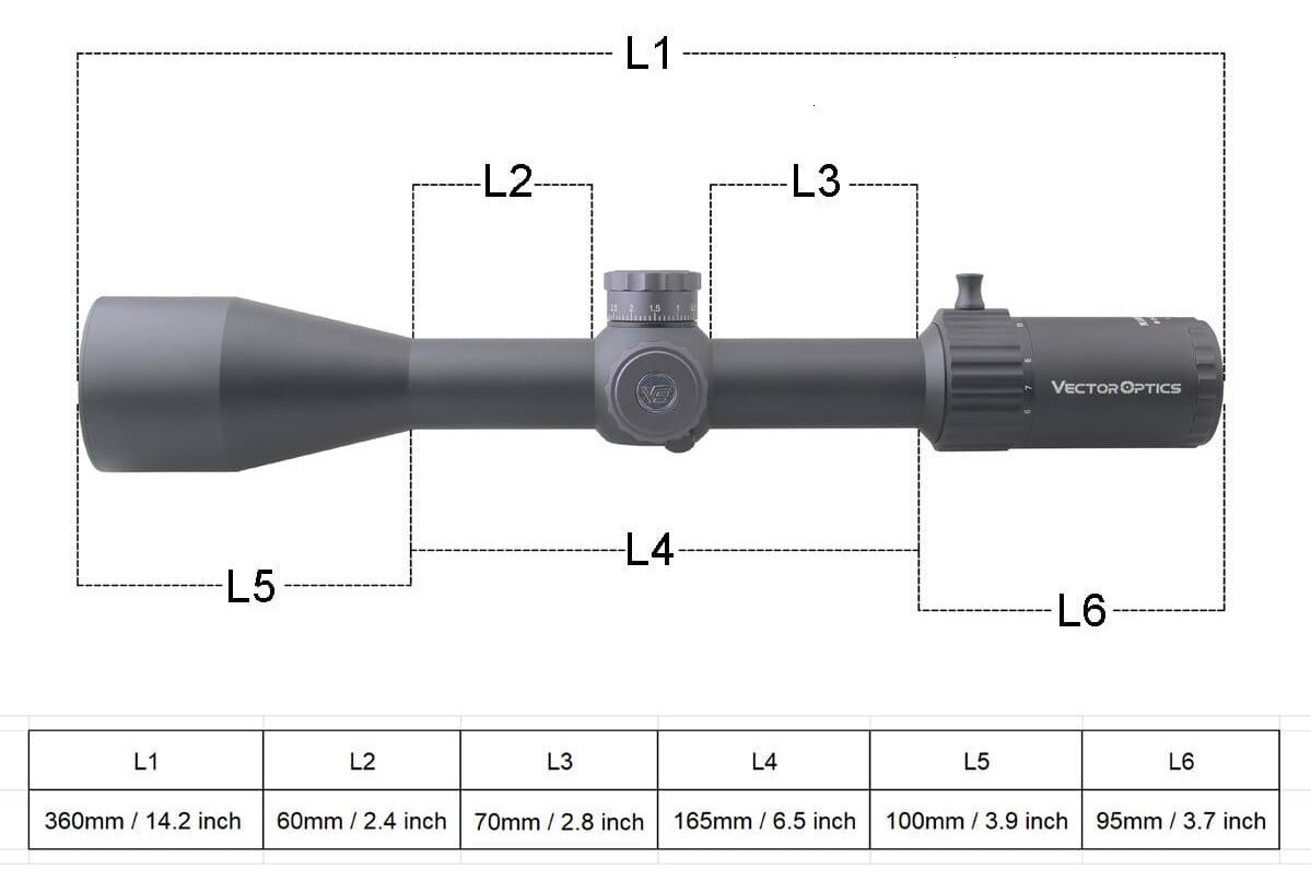 VectorOpticsMarksman6-24x50FFPTacticalRiflescopeHuntingRifleScopeSideFocusMin10Yds110MILAdjustment30-4000174838235