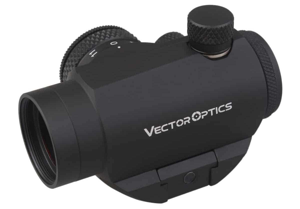 VectorOpticsMaverickAR15M41x22TacticalRedDotScopeSightwith20mmQuickReleaseHighRiserPicatinnyMountBas-1659756633