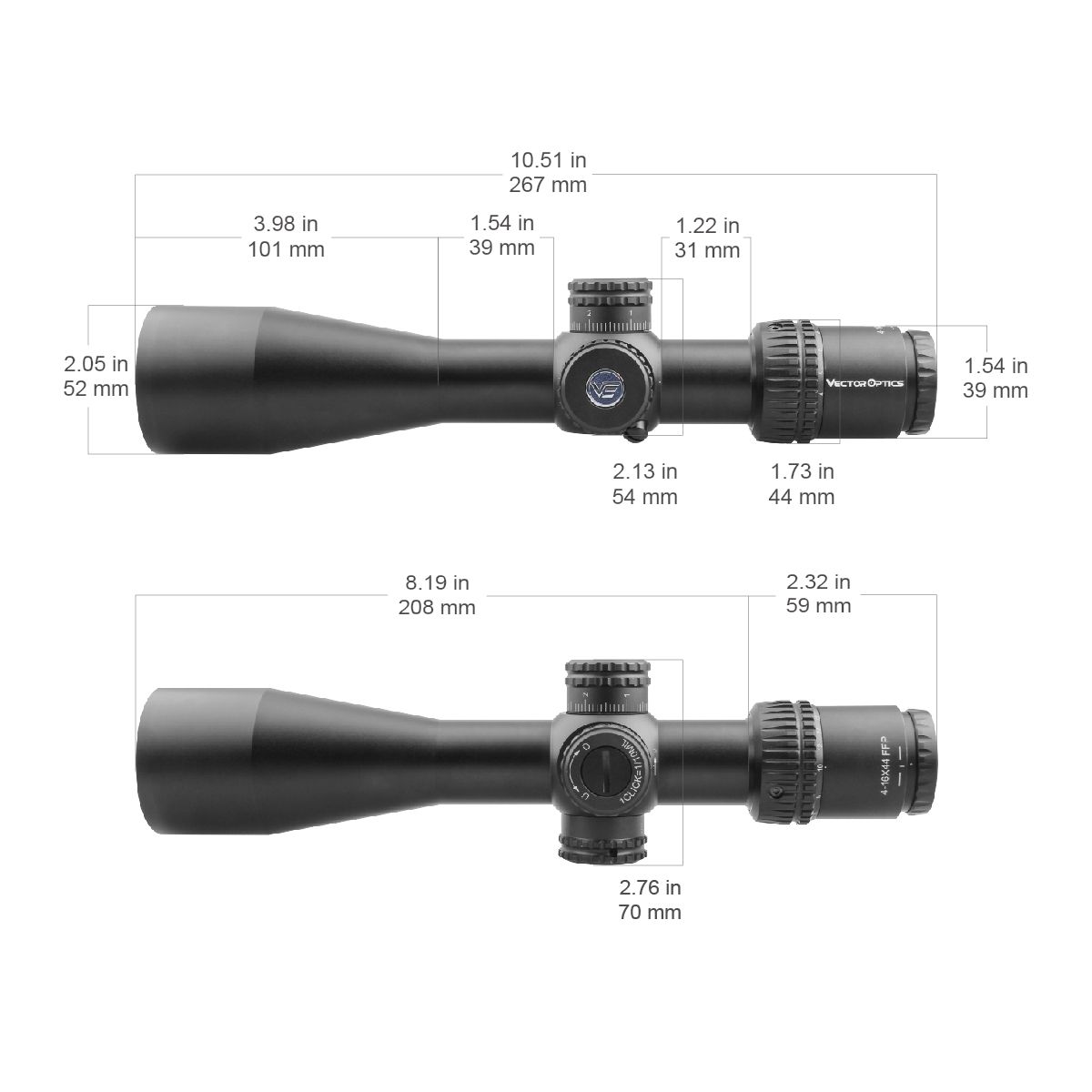 VectorOpticsVeyron4-16x44FFPconceptionUltracourteadapteauxpistoletsAircompactsetauxarmesfeulgresavec-1005003197481080