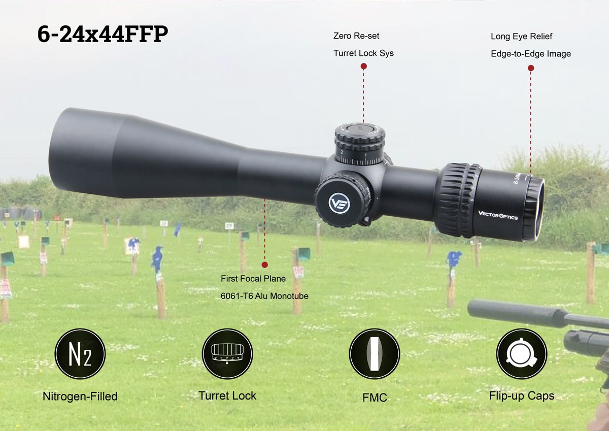 VectorOpticsVeyron6-24x44RiflescopeUltraShortCompact110MILHuntingRifleScopeAirgunShootingRealFirearm-4001123885861